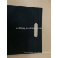 Reusable Wholesale Black Color Promotional Non Woven Die Cut Genal Bag